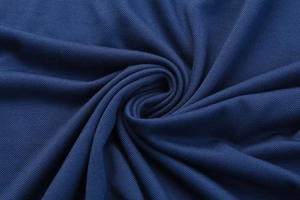 Macro di tessuto a rete a nido d'ape traspirante blu scuro per polo da uomo
