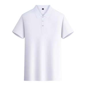 Detail of white piqué cotton polo shirt collar with three buttons and textured breathable fabric