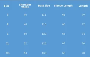 Detailed size chart for linen leisure set with measurements from S to XXL sizes