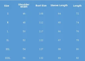 Detailed size chart for men's striped cotton linen long sleeve casual shirt from S to 3XL