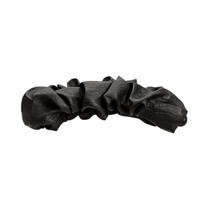 Minimalist black pleated hair banana clip for elegant high ponytail