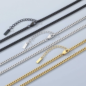 Collier Et Bracelet En Acier Inoxydable Maille Gourmette Homme Femme Réglable Bijoux Mode
