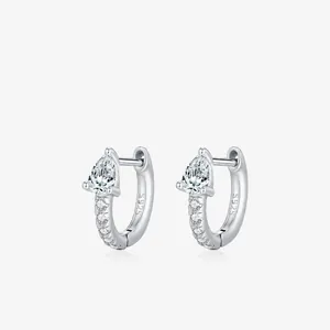 MODIAN D Color Moissanite S925 Sterling Silver Water Drop Hoop Earrings For Women GRA Luxury Dainty Jewelry Gift