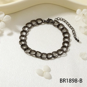 Cooles schweres schwarzes Metallarmband im Industrial-Hip-Hop-Stil für Damen und Herren