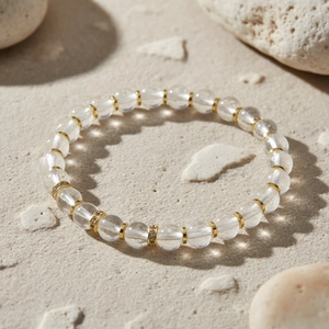 Duidelijk kristal kralen armband met gouden afstandhouders boho elegante sieraden voor