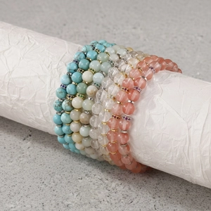 Boho edelsteen kraal armband set gelaagde kristallen armbanden stapelbare sieraden