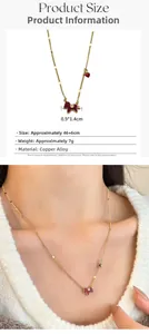 Detail of red horse pendant necklace with heart accents and dimensions 0.9 by 1.4 cm