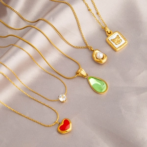 Franse Lichte Luxe Titanium Stalen Ketting Voor Vrouwen Niet-Vervagende Vergulde Geometrische Hanger Minimalistische Sieraden Sleutelbeenketting
