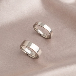 Minimalistischer Edelstahl Polierter Bandring Für Herren Damen Schlichter Einfacher Comfort Fit Schmuck Geschenk Silber Ring
