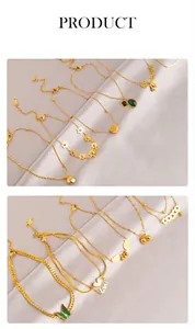 Detail der 18K Gold Titan Fußkette mit Schmetterlings Herzanhänger und feiner Gliederkette