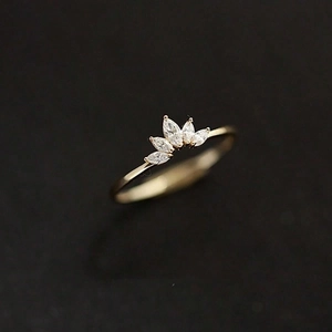 925 Sterlingsilber Krone Ring Für Damen Marquise Schliff Strass Eingelegt Eleganter Minimalistischer Fingerring Modeschmuck