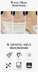 Detailed view of elegant pearl necklace and bracelet set with sparkling crystal spacers