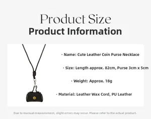 Spécifications détaillées de taille pour le mini porte-monnaie en cuir noir