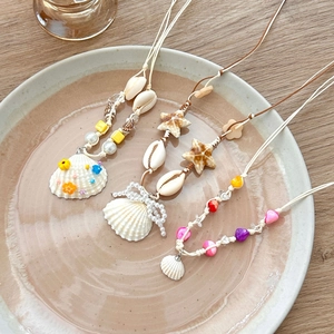 Collier Pendentif Étoile de Mer et Coquillage Bohème pour Femmes Choker Perlé de Künstliche Perles d'imitation Fait à la Main Bijoux Doux de Vacances d'été