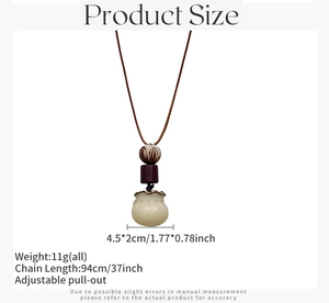 Détail du pendentif bourse Bodhi rétro avec cordon réglable de couleur marron foncé