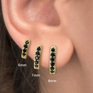 Copper Huggie Hoop Earrings For Women Minimalist Dainty Multi Color Rhinestone Small Circle Earrings Jewelry Gift