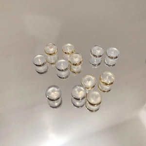 100 piezas de cierres de silicona para pendientes con anillos interiores de oro y plata