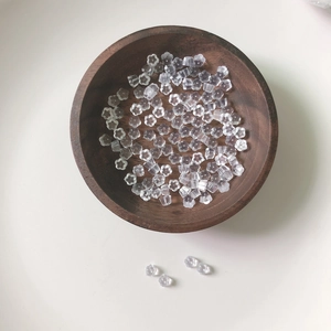 Topes de silicona transparente en forma de flor para pendientes en cuenco de madera DIY