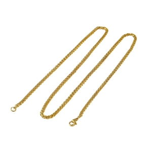 Collier chaîne épi en acier inoxydable doré avec fermoir mousqueton pour hommes et femmes