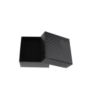 Scatola Portagioie in Carta con Motivo Trapuntato Nero Confezione Regalo per Collana Orecchini Pendente Custodia Espositore