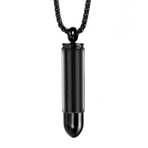 Collier Pendentif Balle Ouvrable en Acier Inoxydable Pendentif Urne Funéraire Mémorial Bouteille de Parfum pour Hommes Femmes