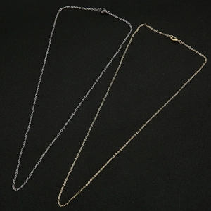 Minimalist gold and silver copper cable chains with lobster clasps for jewelry DIY