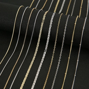 Copper Necklace Chain For Women Men DIY Jewelry Making Accessory Gold Silver Plated Snake Box Link Chain Minimalist Jewelry