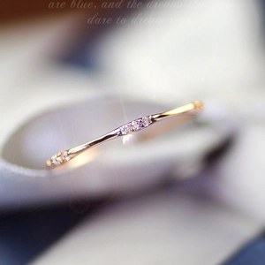 Minimalistischer Kupfer Zirkonia Dünner Ring Für Damen Vergoldet Versilbert Eleganter Mikro Pave Ring Täglicher Schmuck