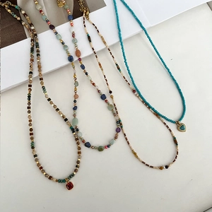Vintage Französischer Stil Edelstahl Naturstein Perlenkette Mit Süßwasserperle Herzanhänger Für Damen Handgefertigter Schmuck Geschenk