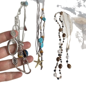 Cadena de cintura bohemia con cuentas de piedra natural y colgante de estrella
