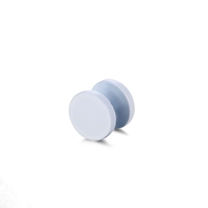 Pendientes de pesas azul claro en acero inoxidable mate para hombres y mujeres de moda