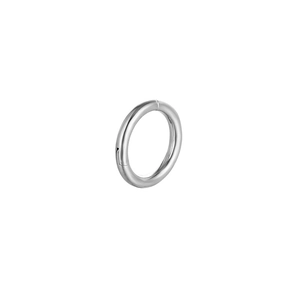 Polished silver 316L stainless steel seamless hoop ring for nose or cartilage piercing