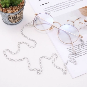 Copper Hollow Geometric Rhombus Glasses Chain Anti-Slip Mask Lanyard For Women Sunglasses Neck Strap Holder Rose Gold Silver