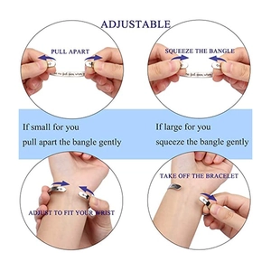 Guida per regolare il bracciale a polsino aperto argento con incisione motivazionale