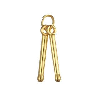 Alloy Drumstick Pendant Charms Antique Gold Silver Plated Musical Instrument Accessories For DIY Jewelry Making Necklace Bracelet
