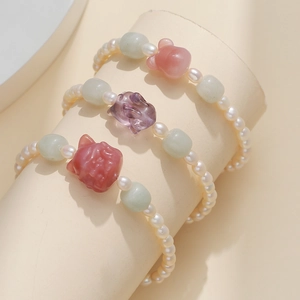 Bracelet Renard À Neuf Queues Agate Yanyuan Jade Hetian Naturel Perle Eau Douce Bijoux Mode Avec Argent Sterling S925 Pour Femmes