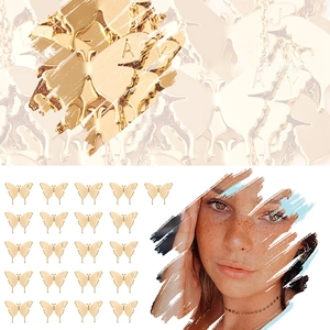 18k gold plated butterfly initial necklace featuring personalized alphabet pendant selection