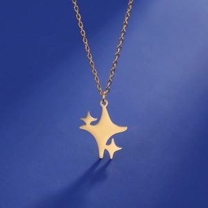 Minimalistische Roestvrijstalen Ster Hanger Halsketting Voor Vrouwen Glinsterende Vierpuntige Ster Sleutelbeenketting Sieraden Huwelijkscadeau
