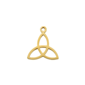 Golden stainless steel Celtic Triquetra knot pendant necklace accessory for DIY jewelry