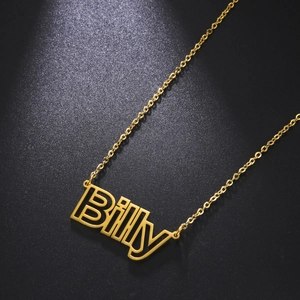 Personalisierte Billy Namenskette aus goldenem Edelstahl für individuelle Schmuckgeschenke