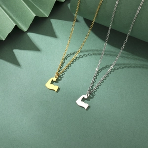Pendenti a braccio muscoloso in acciaio inossidabile oro e argento su catena fine