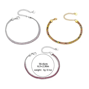 Bracciali regolabili in acciaio inossidabile con zirconi colorati oro e argento