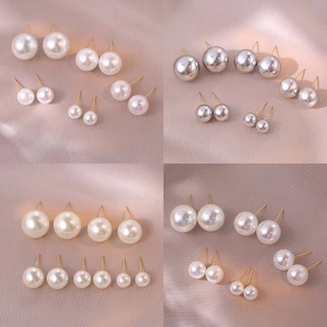 Elegante Muschelperle Ohrstecker Mit 925 Sterlingsilber Ohrstecker-Stift Französischer Retro Minimalistisch Damen Schmuck