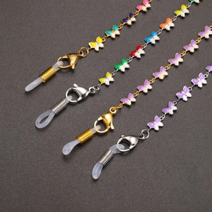 Colorful butterfly sunglasses chain made of stainless steel for women and girls