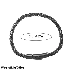 Détail du bracelet chaîne vintage dragon noir de 21 cm de long et pesant 18,1 grammes
