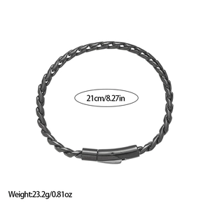 Détail du bracelet chaîne d'os de dragon de 21 cm avec spécifications de poids