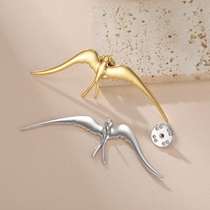 Eleganti spille a forma di rondine in acciaio inossidabile 304 oro e argento per abbigliamento
