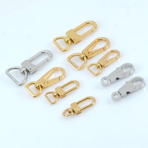 Polished gold and silver swivel lobster clasps with D-rings for bags and keychains