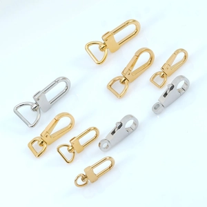 Golden and silver stainless steel lobster claw clasps with swivel hooks for bags