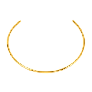 Polished 18K gold stainless steel choker necklace with a minimalist open design